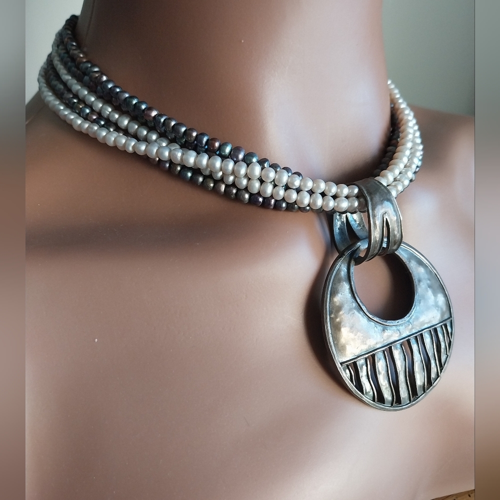 Silpada Sterling Silver Pearl Necklace - Picture 9 of 16